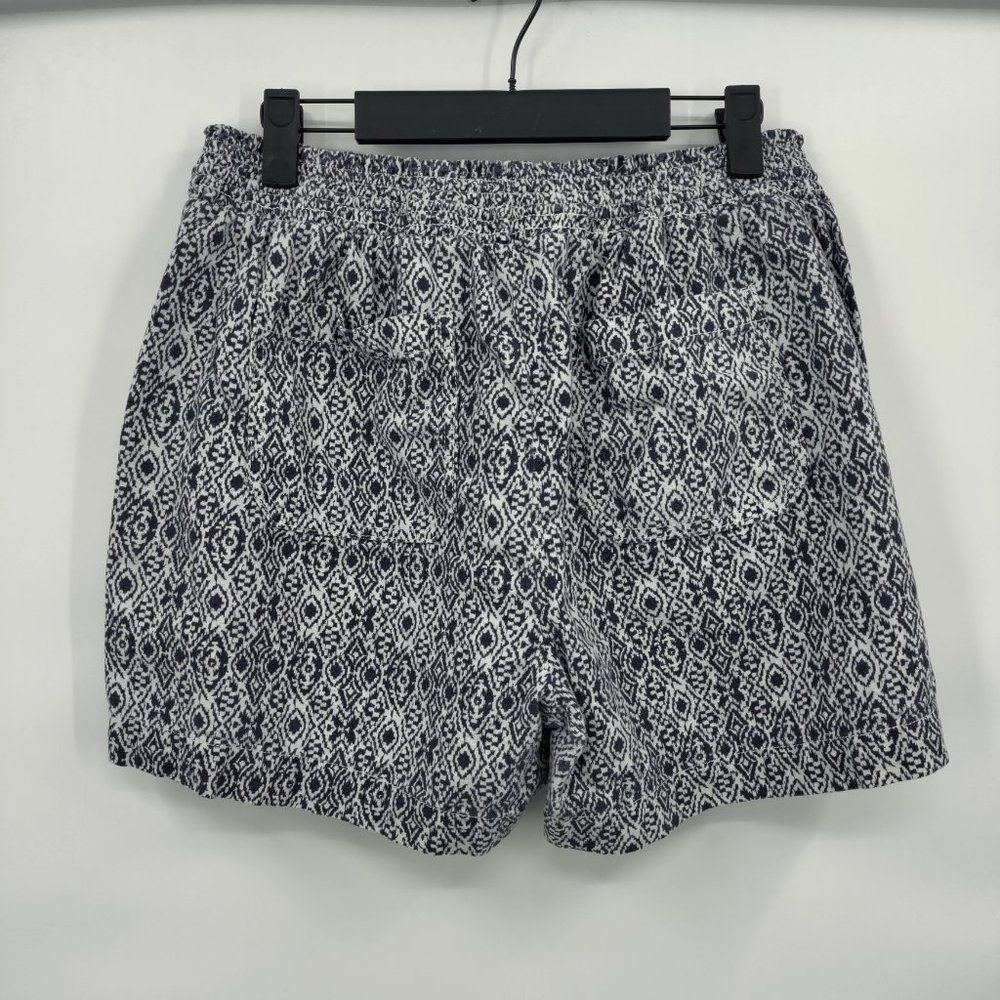 BRIGGS Ikat Boho Shorts Elastic Waist Drawstring Linen Large - Picture 2 of 10